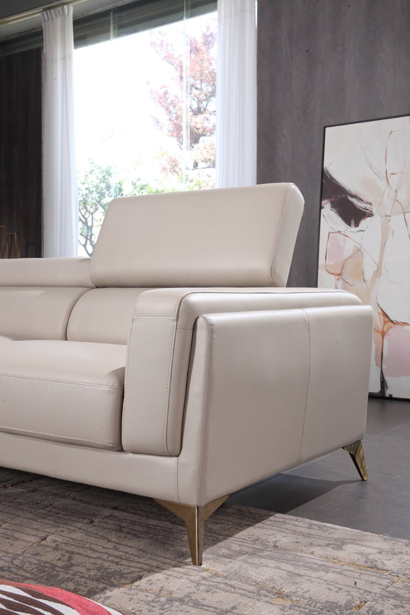 S1839 Full Grain Italian Leather Sectional - Voguish Furniture