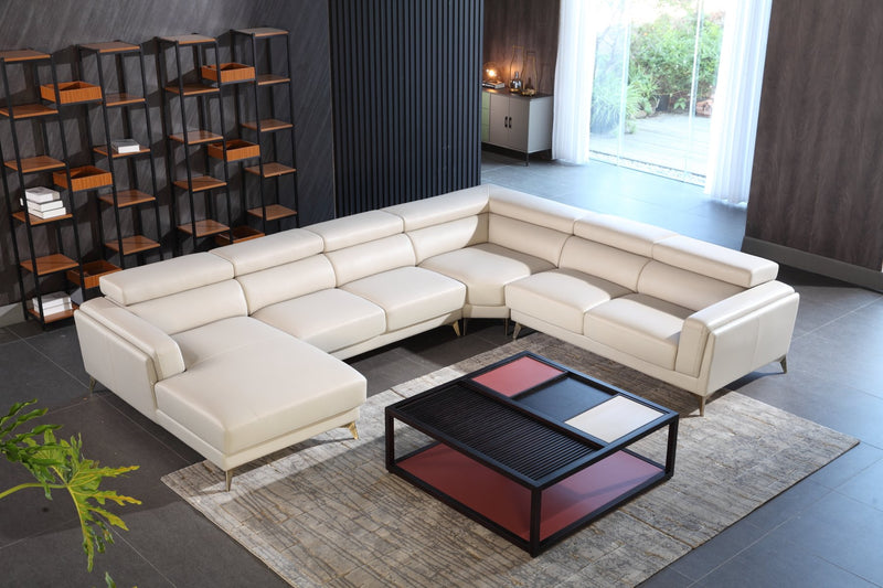 S1839 Full Grain Italian Leather Sectional - Voguish Furniture