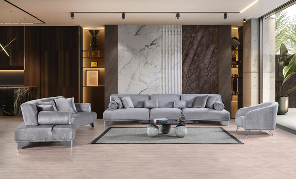 Napoli Grey Sofa Set