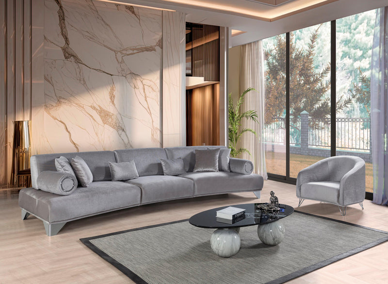 Napoli Grey Sofa Set