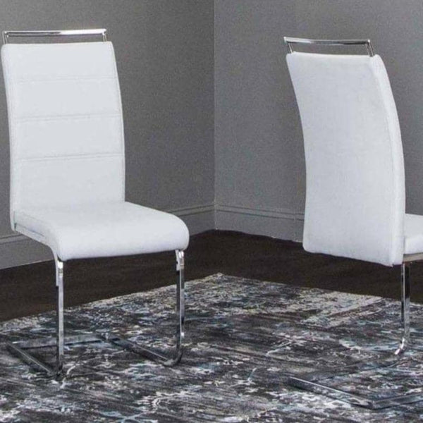 MANTIS LIGHT GRAY SIDE W/Chrome Side Chair - Voguish Furniture