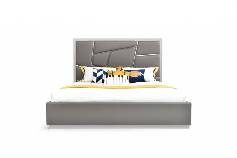 Bedroom Set - Modrest Chrysler Modern Grey Bedroom Set