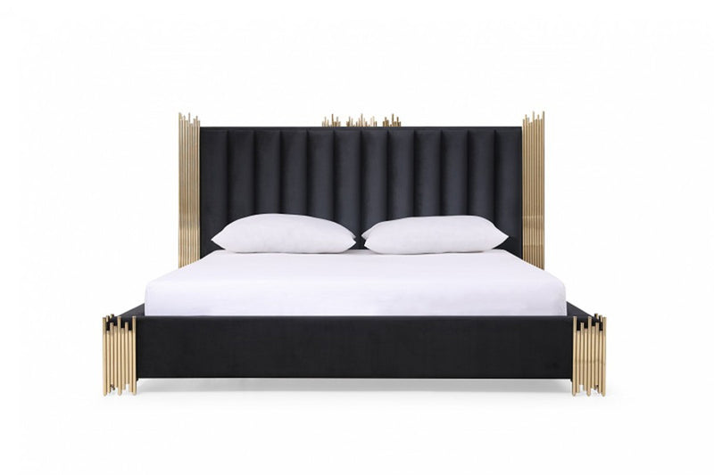 Bedroom Set - Modrest Token Modern Black & Gold Bedroom Set