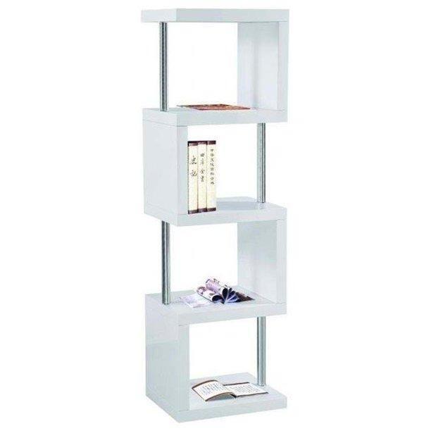 WHITE 4 SHELF BOOKCASE - Voguish Furniture