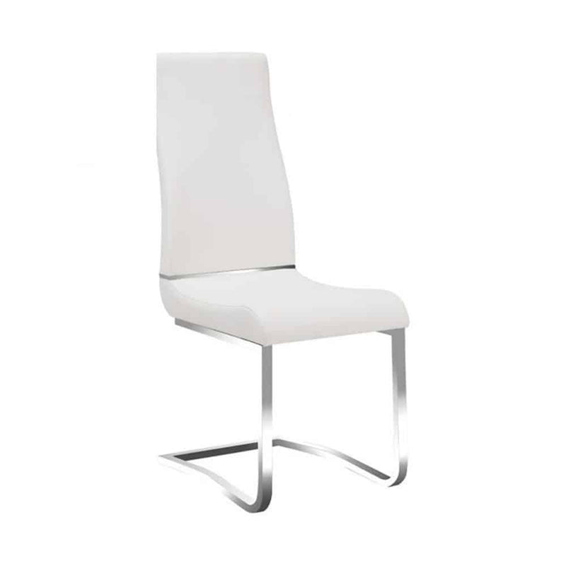 White Dining Chair - High Polished Swing - Voguish Furniture