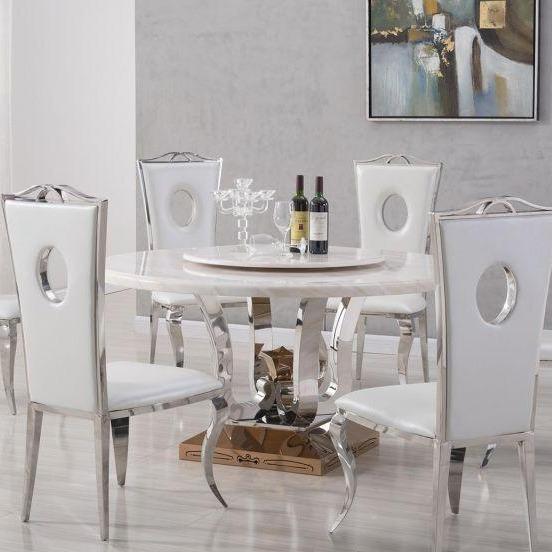 Faux Marble Top Dining Table(3) - Voguish Furniture